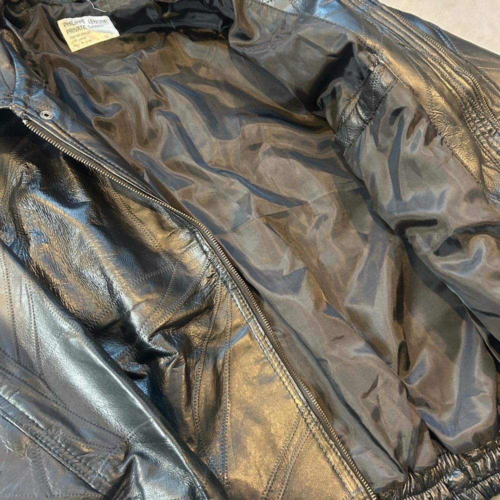 Vintage Harrah’s Philippe Lenore / Las Vegas Leather Jacket (BRAND NEW W TAGS) - Picture 8 of 10
